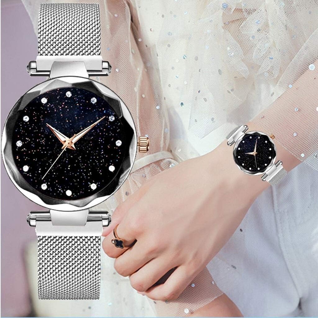 LuxMoon® - Reloj con Diseño Diamante y Correa de Malla + PULSERA DE REGALO 🎁